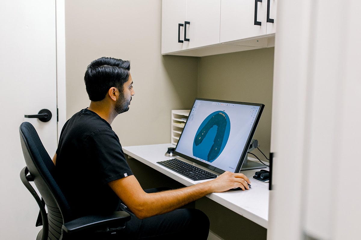 Dr shah using computer