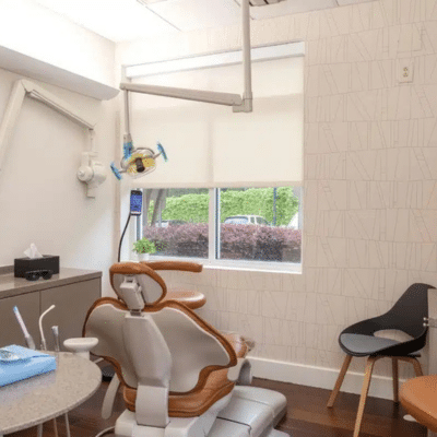 Empty dentist office at cary smiles where they perform general dentistry services
